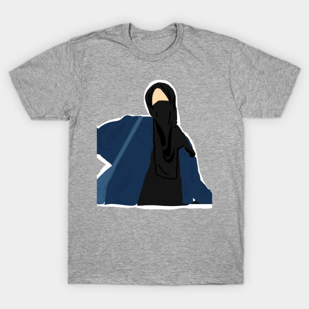 Peace; Muslim Lady portrait T-Shirt by heishadoodles